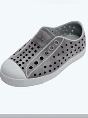Native Jefferson Stonewash Child Slip-On Natives - Gray